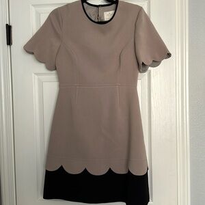 Kate Spade Color Blocked Scalloped Dress